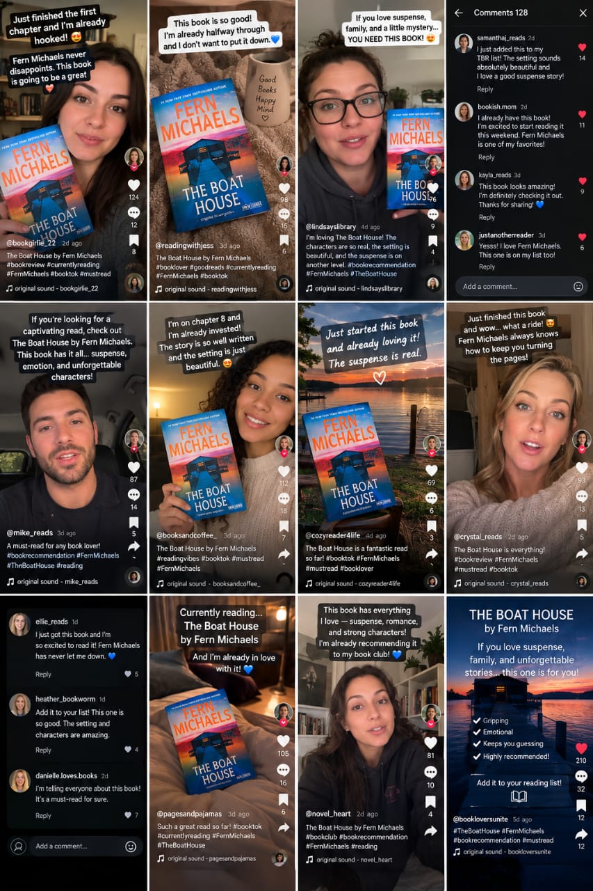 The Boat House — Reader-created videos and BookTok engagement